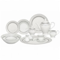 Lorenzo Import Verona 57 Piece Porcelain Dinnerware Set- Service for 8 by Lorren Home Trends