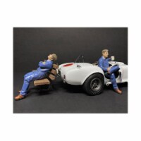 American Diorama 38232-38233 Sitting Mechanics 2 Piece Figurine Set for 1 by 18 Scale Models Perspective: Main
