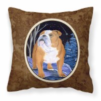 Carolines Treasures  SS8405PW1414 Starry Night English Bulldog Fabric Decorative