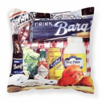Blue Plate Mayonaise, Barq's and a tomato sandwich Fabric Decorative Pillow