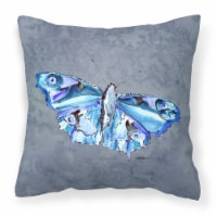 Carolines Treasures  8856PW1818 Butterfly on Gray Fabric Decorative Pillow