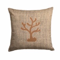 Carolines Treasures BB1101-BL-BN-PW1414 Coral Burlap and Brown BB1101 Fabric De
