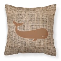 Carolines Treasures BB1021-BL-BN-PW1818 Whale Burlap and Brown BB1021 Fabric De