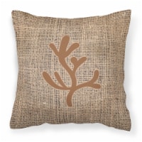 Carolines Treasures BB1103-BL-BN-PW1818 Coral Burlap and Brown BB1103 Fabric De