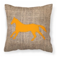 Carolines Treasures BB1003-BL-OR-PW1414 Horse Burlap and Orange Fabric Decorati
