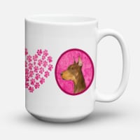 Carolines Treasures SS4744-PK-CM15 Pink Doberman Coffee Mug 15 oz