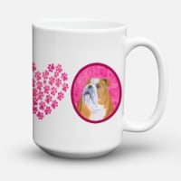 Carolines Treasures SS4767-PK-CM15 Pink English Bulldog Coffee Mug 15 oz