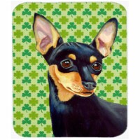 Carolines Treasures Min Pin St. Patricks Day Shamrock Portrait Mouse Pad- Hot Pad or Trivet