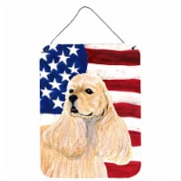 USA American Flag with Cocker Spaniel Wall or Door Hanging Prints