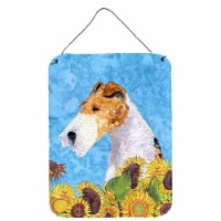 Carolines Treasures  SS4111DS1216 Fox Terrier in Summer Flowers Wall or Door Han