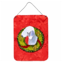 Bedlington Terrier Cristmas Wreath Wall or Door Hanging Prints