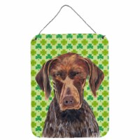 German Shorthaired Pointer St. Patrick's Day Shamrock Portrait Wall or Door Hang