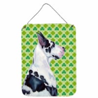 Great Dane St. Patrick's Day Shamrock Portrait Wall or Door Hanging Prints