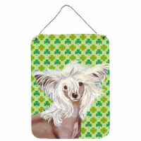 Chinese Crested St. Patrick's Day Shamrock Portrait Wall or Door Hanging Prints