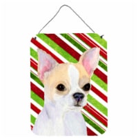 Chihuahua Candy Cane Holiday Christmas Wall or Door Hanging Prints
