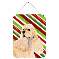 Cocker Spaniel Candy Cane Holiday Christmas Wall or Door Hanging Prints