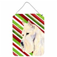 Scottish Terrier Candy Cane Holiday Christmas Wall or Door Hanging Prints