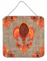 Thanksgiving Turkey Fleur de lis Wall or Door Hanging Prints