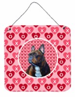 French Bulldog Hearts Love and Valentine's Day Portrait Wall or Door Hanging Pri