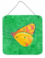 Carolines Treasures 8861DS66 Butterfly Orange on Green Wall or Door Hanging Pri