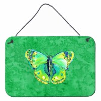 Carolines Treasures 8863DS812 Butterfly Green on Green Wall or Door Hanging Pri