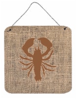 Carolines Treasures  BB1015-BL-BN-DS66 Lobster Burlap and Brown BB1015 Wall or D