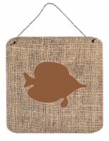 Fish - Tang Fish Burlap and Brown BB1023 Wall or Door Hanging Prints