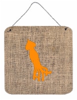 Carolines Treasures  BB1096-BL-OR-DS66 Squid Burlap and Orange BB1096 Wall or Do