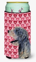 Irish Wolfhound Hearts Love and Valentine's Day Portrait Tall Boy Hugger