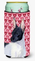 Rat Terrier Hearts Love and Valentine's Day Portrait Tall Boy Hugger