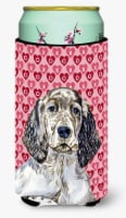 English Setter Hearts Love and Valentine's Day Portrait Tall Boy Hugger