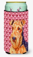 Airedale Hearts Love and Valentine's Day Portrait Tall Boy Hugger