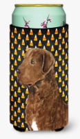 Chesapeake Bay Retriever Wheaten Candy Corn Halloween Portrait Tall Boy Hugger