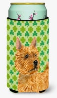 Norwich Terrier St. Patrick's Day Shamrock Portrait Tall Boy Hugger