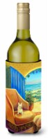 Carolines Treasures  7181LITERK French Bulldog at the beach cottage Wine Bottle