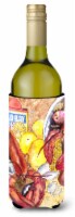 Carolines Treasures  8719LITERK Lobster with Old Bay Wine Bottle Hugger