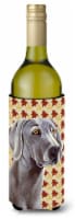 Carolines Treasures  LH9116LITERK Weimaraner Fall Leaves Portrait Wine Bottle Hu