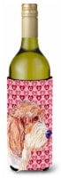 Petit Basset Griffon Vendeen Hearts Love Valentine's Day Wine Bottle Hugger