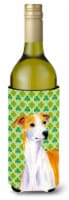 Whippet St. Patrick's Day Shamrock Portrait Wine Bottle Hugger