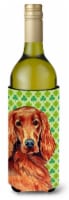 Irish Setter St. Patrick's Day Shamrock Portrait Wine Bottle Hugger