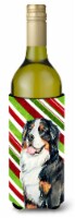Bernese Mountain Dog Candy Cane Holiday Christmas Wine Bottle Hugger