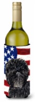 Carolines Treasures  SS4038LITERK USA American Flag with Affenpinscher Wine Bott
