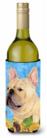 Carolines Treasures  SS4118LITERK French Bulldog in Summer Flowers Wine Bottle H