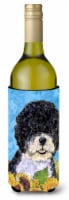 Carolines Treasures  SS4124LITERK Portuguese Water Dog in Summer Flowers Wine Bo