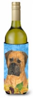 Carolines Treasures  SS4150LITERK Bullmastiff in Summer Flowers Wine Bottle Hugg