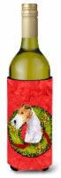 Carolines Treasures  SS4168LITERK Fox Terrier Cristmas Wreath Wine Bottle Hugger