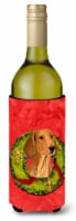 Carolines Treasures  SS4177LITERK Dachshund Cristmas Wreath Wine Bottle Hugger