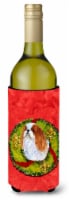 Carolines Treasures  SS4194LITERK English Toy Spaniel Cristmas Wreath Wine Bottl