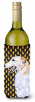 Carolines Treasures  SS4268LITERK Borzoi Candy Corn Halloween Portrait Wine Bott