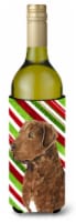 Chesapeake Bay Retriever Candy Cane Holiday Christmas Wine Bottle Hugger